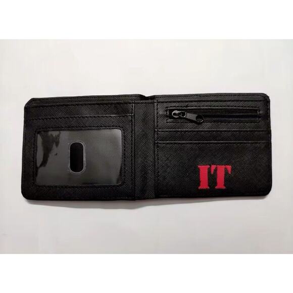 Pennywise IT Bifold Wallet Horror Movie Character Cartoon Wallet PU Leather New - Picture 2 of 9